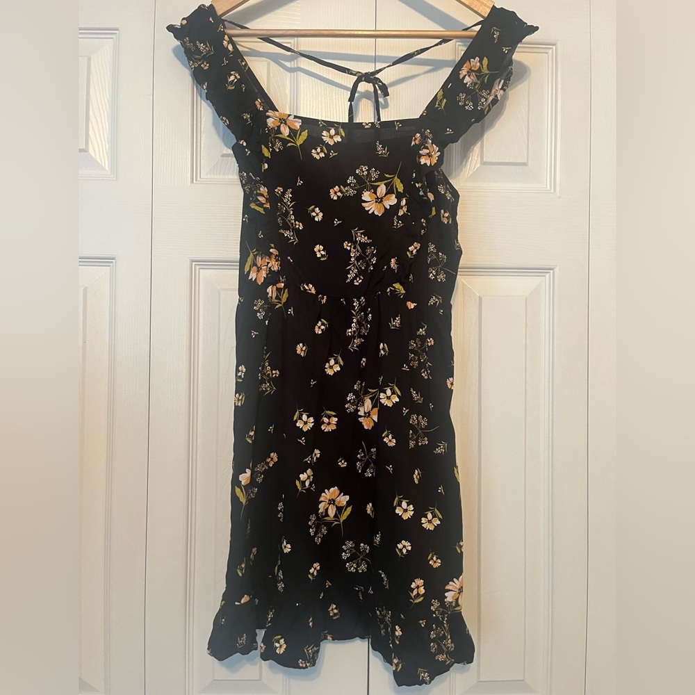 Black Floral Sun Dress